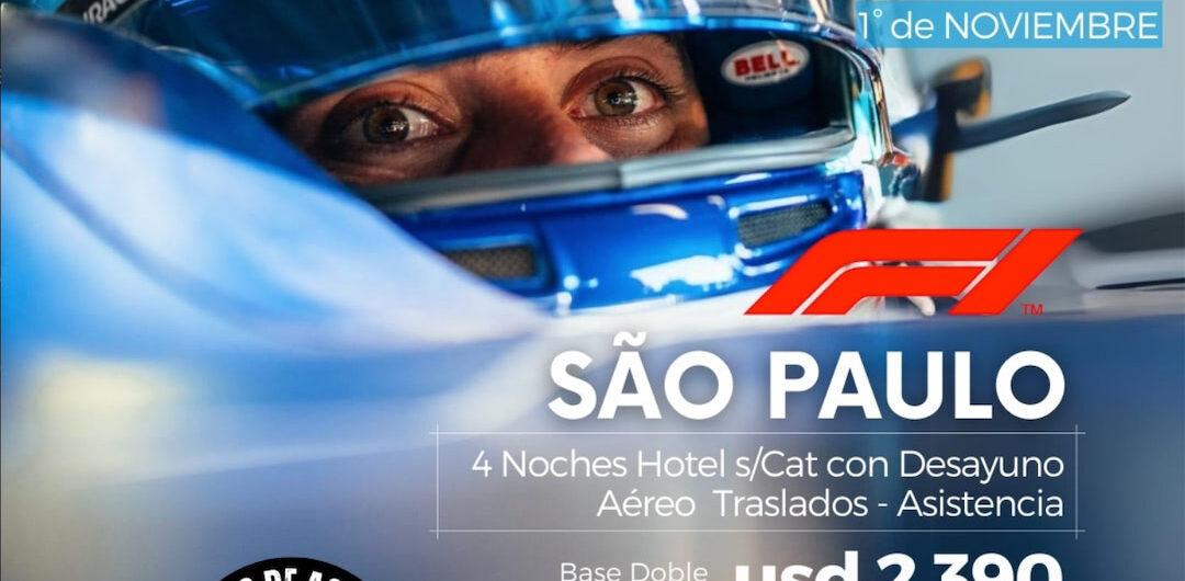 FORMULA UNO SAO PAULO – ¡ ACOMPAÑÁ A FRANCO COLAPINTO EN BRASIL !